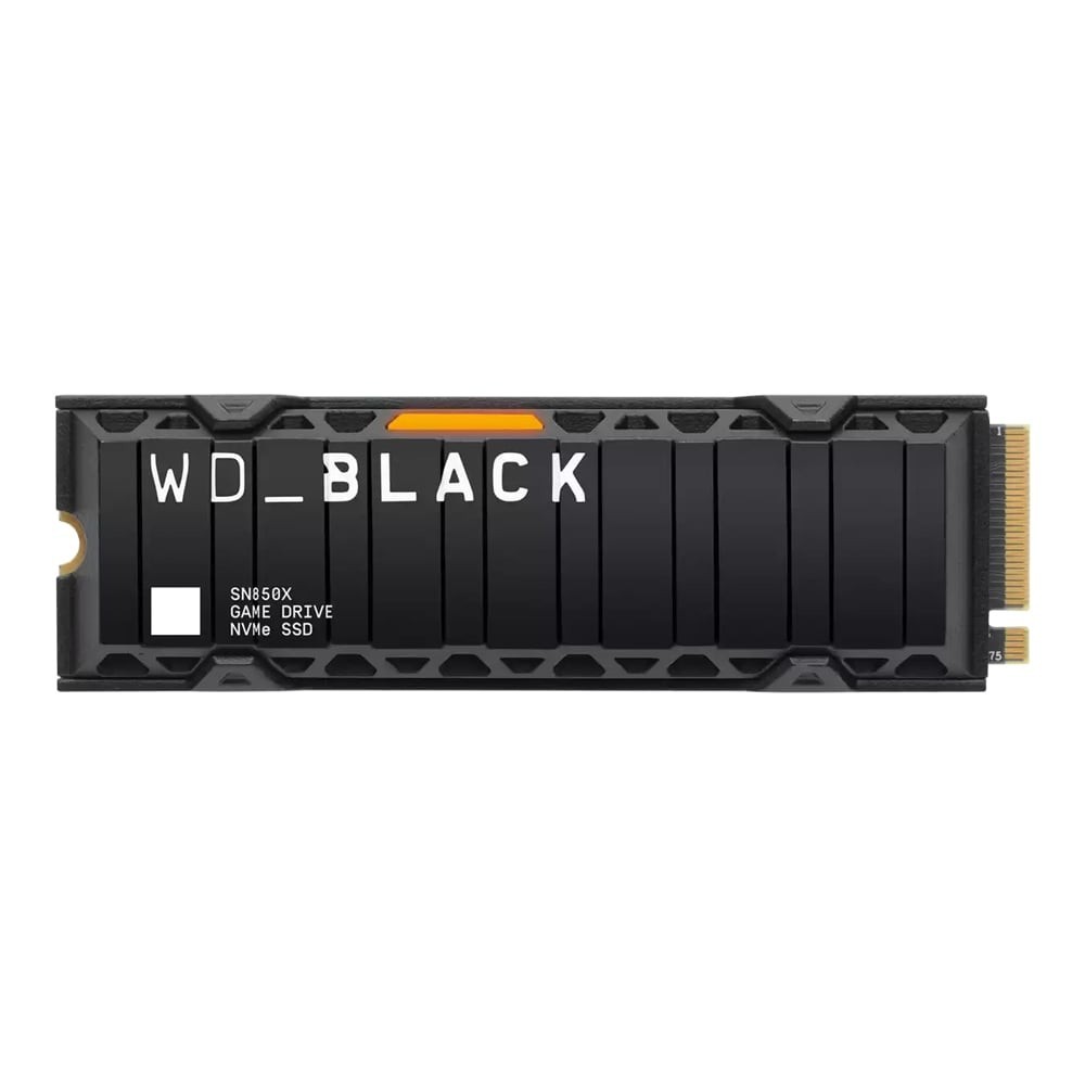 1 TB SSD WD BLACK SN850X WITH HEATSINK - PCIe 4x4/NVMe M.2 2280 (WDS100T2XHE)