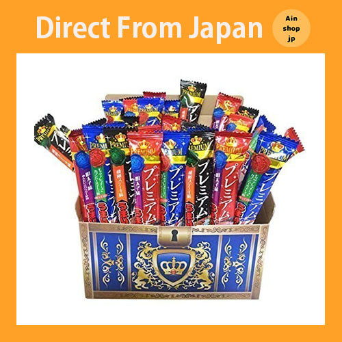 【ส่งตรงจากญี่ปุ่น】 Premium Umaibo Total 33 Assortment Set Dagashi Pikichemo Treasure Box (Sage)