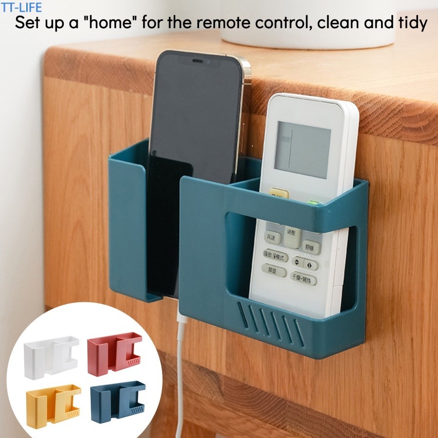 【TTLIFE】Wall Mount Media Storage Box Remote Control Holder Organiser Self Adhesive