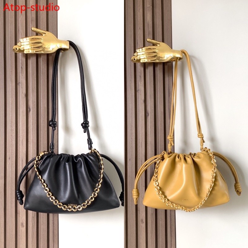 Pre order ราคา7900 Loewe 9057/9058 Flamenco Purse Bag Crossbody handbag Leather
