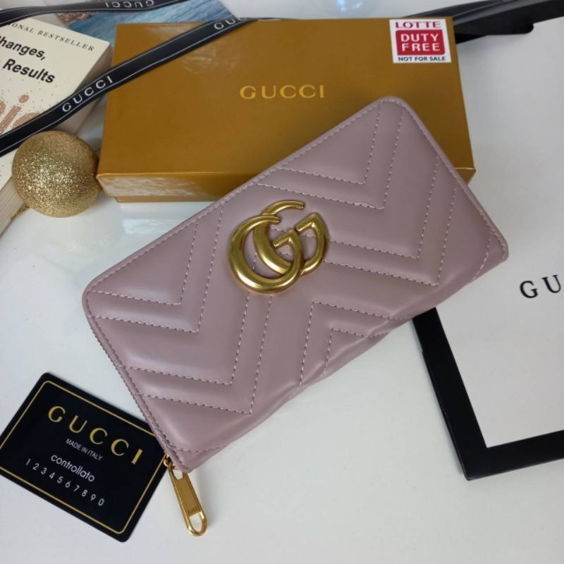 GUCCI GG MARMONT ZIPPY LONG WALLET  Gift With Purchase (GWP)