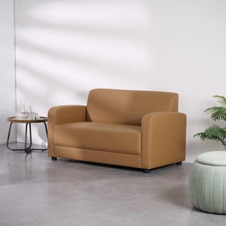 DECOS โซฟาเดี่ยวหนัง รุ่น Plemo สีน้ำตาล |AB|