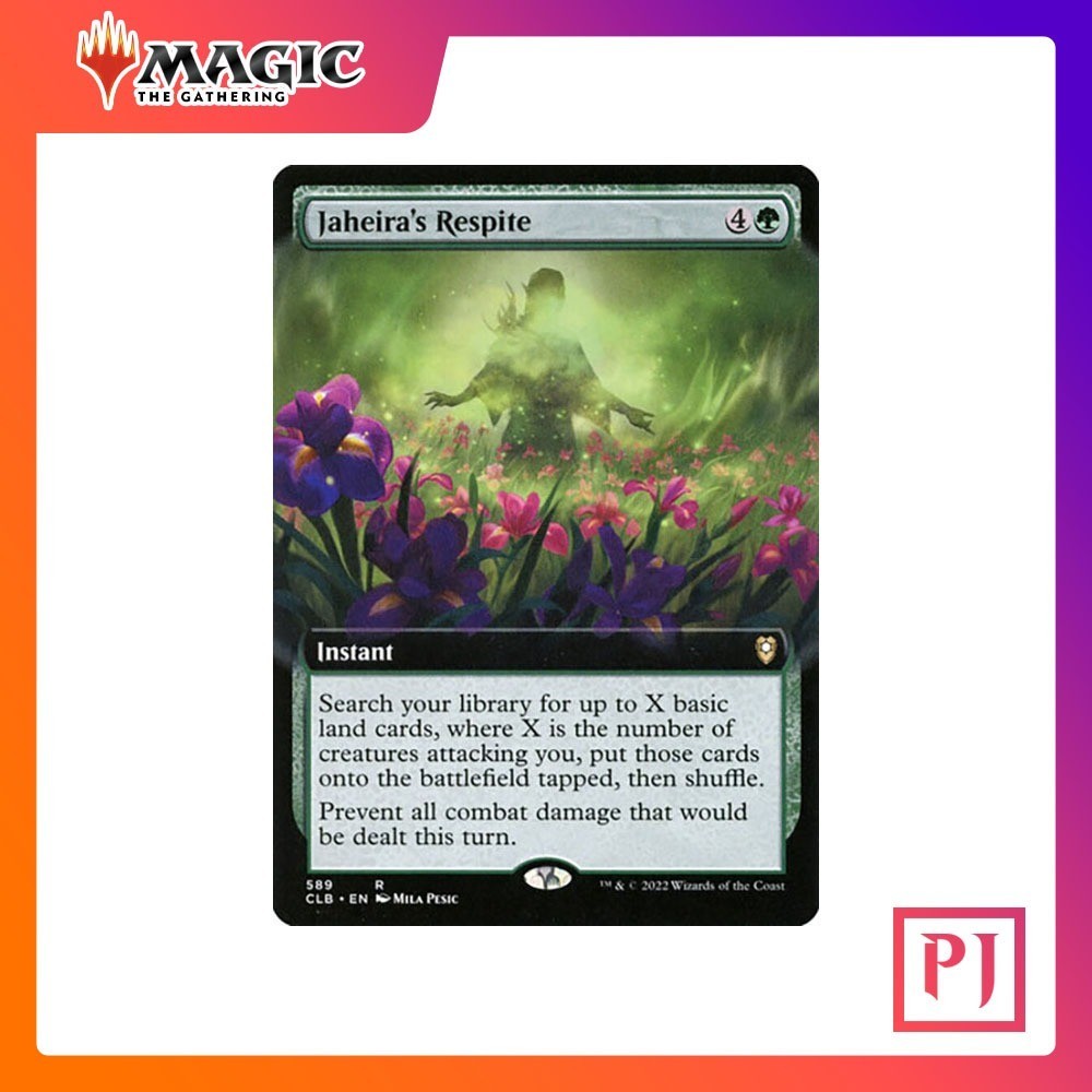 [MTG] Jaheira's Respite (Extended Art) [CLB] [GREEN] [RARE] [ENG] (การ์ดเมจิค / Magic the Gathering)