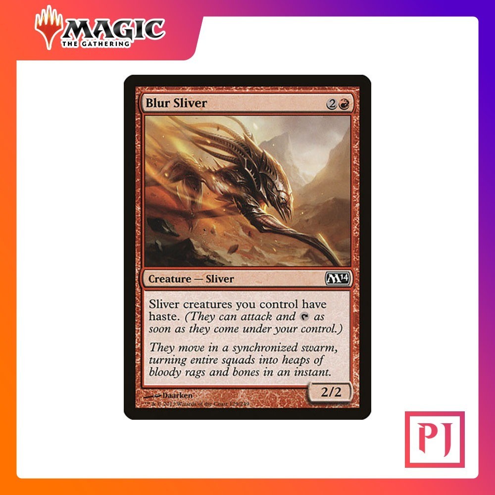 [MTG] Blur Sliver [M14] [RED] [COMMON] [NORMAL] [ENG] (การ์ดเมจิค / Magic the Gathering)