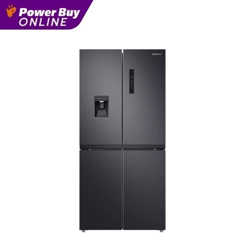SAMSUNG ตู้เย็น 4 ประตู (17.2 คิว, สี Gentle Black Matt) รุ่น RF48A4010B4/ST