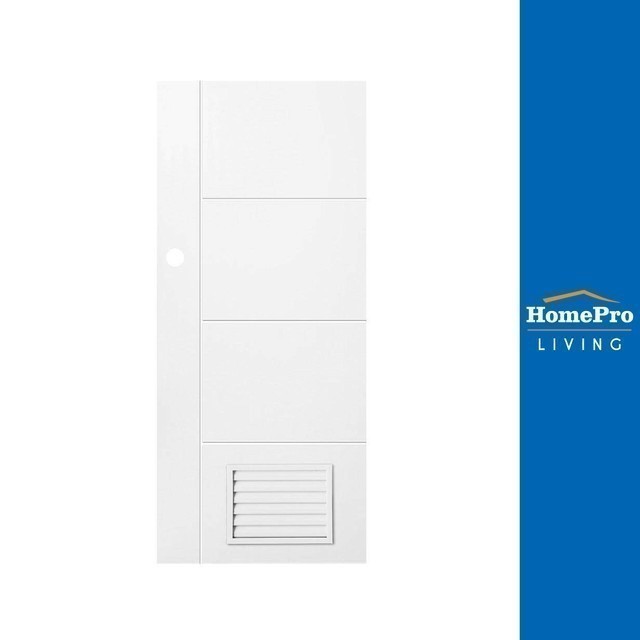 HomePro ประตูห้องน้ำ UPVC PZLS02 เกล็ด 70x200 ซม. สีขาว แบรนด์ AZLE