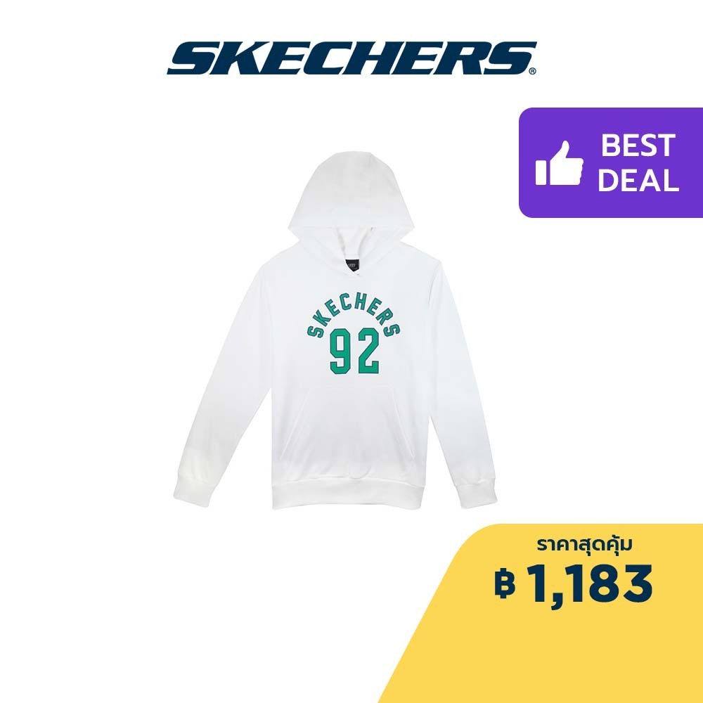 Skechers สเก็ตเชอร์ส เสื้อสเวตเตอร์มีฮู้ดผู้ชาย Men Hooded Pullover - SL223M113-00GK