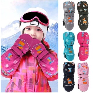 ถุงมือกันหนาวเด็ก ถุงมือสกีเด็ก children's ski gloves กันน้ำ…