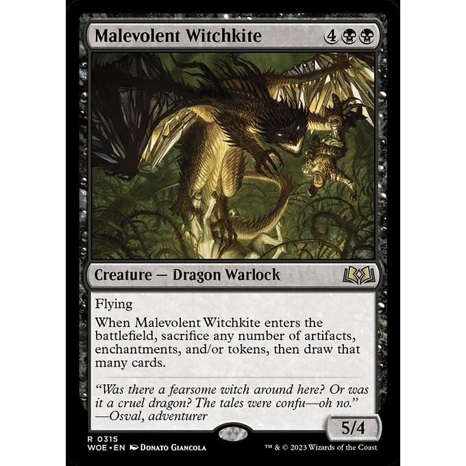 [Wilds of Eldraine] - [WOE] - (R) -[Malevolent Witchkite] -  [2023]