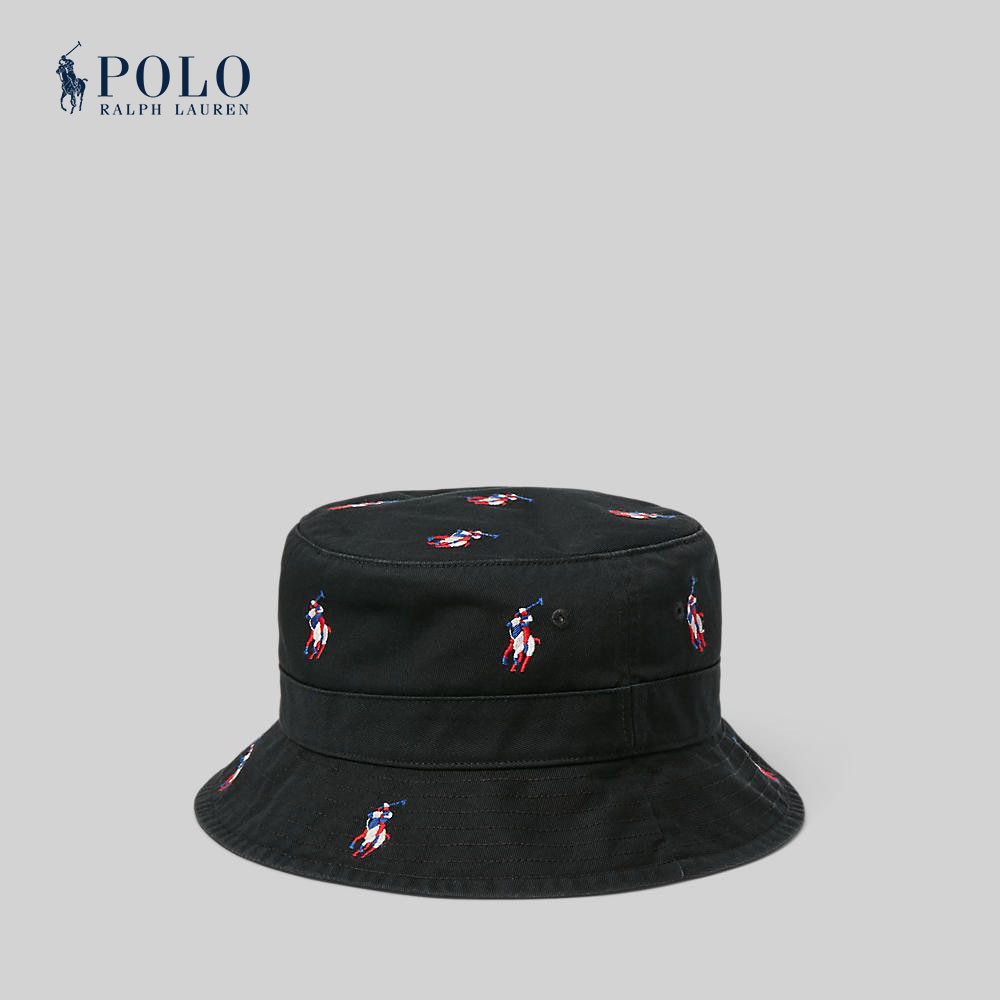 Polo Ralph Lauren หมวกผู้ชาย Tricolor Pony Twill Bucket Hat รุ่น MAPOHGS0J421484 หลากสี