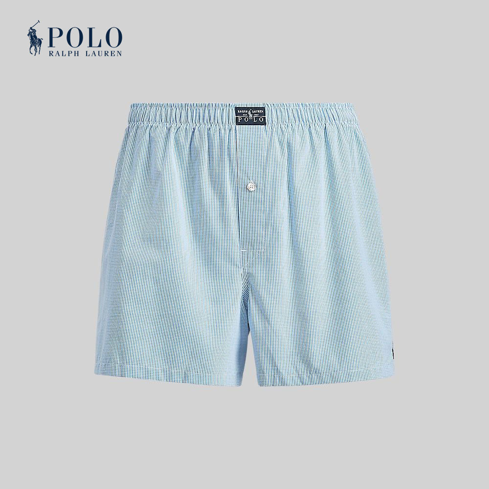 Polo Ralph Lauren Underwear BOXER Windowpane Woven Boxer กางเกง Boxer รุ่น MAPOUND01620015 สี 400 BLUE