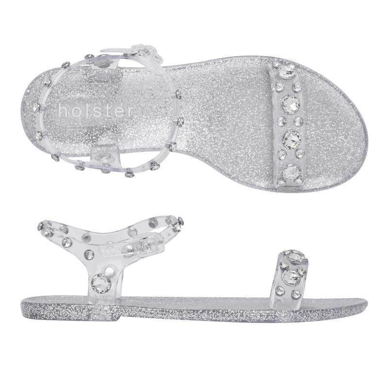 Holster Glitz Clear Glitter HST219CG รองเท้าส้นแบนแบบรัดส้น