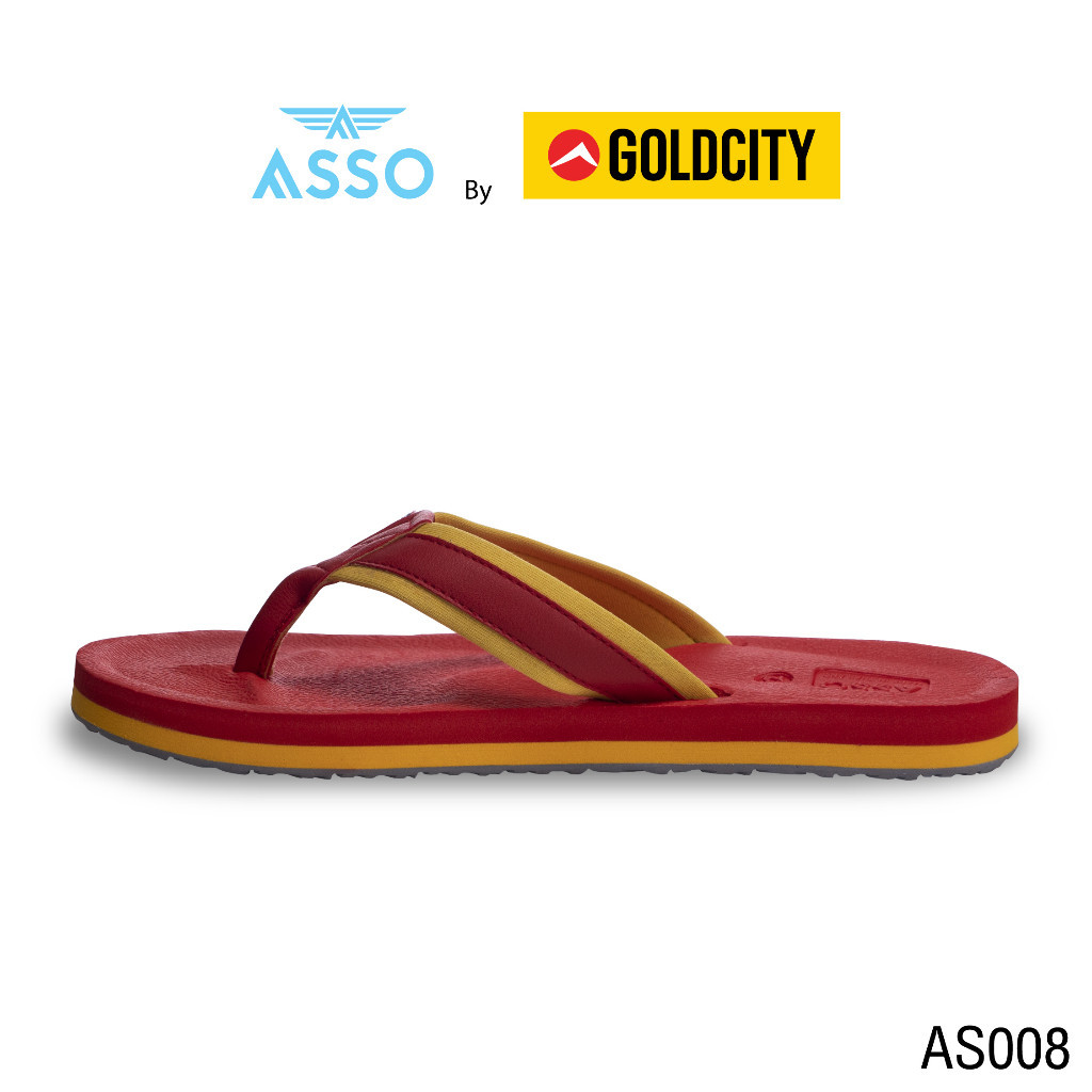 รองเท้าแตะ แบบหูคีบ  พื้นยางพารา SIZE 37-45 ส่งตรงจากโรงงานแท้100% ASSO รุ่น AS009