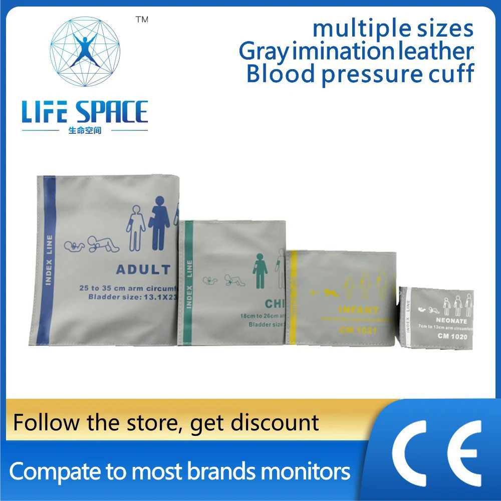 ❂6ขนาด Cuffs ทารกแรกเกิดเด็กผู้ใหญ่ความดันโลหิต Cuff Meter Medical BP Arm ต้นขาขนาดใหญ่ Cuffs อุปกรณ