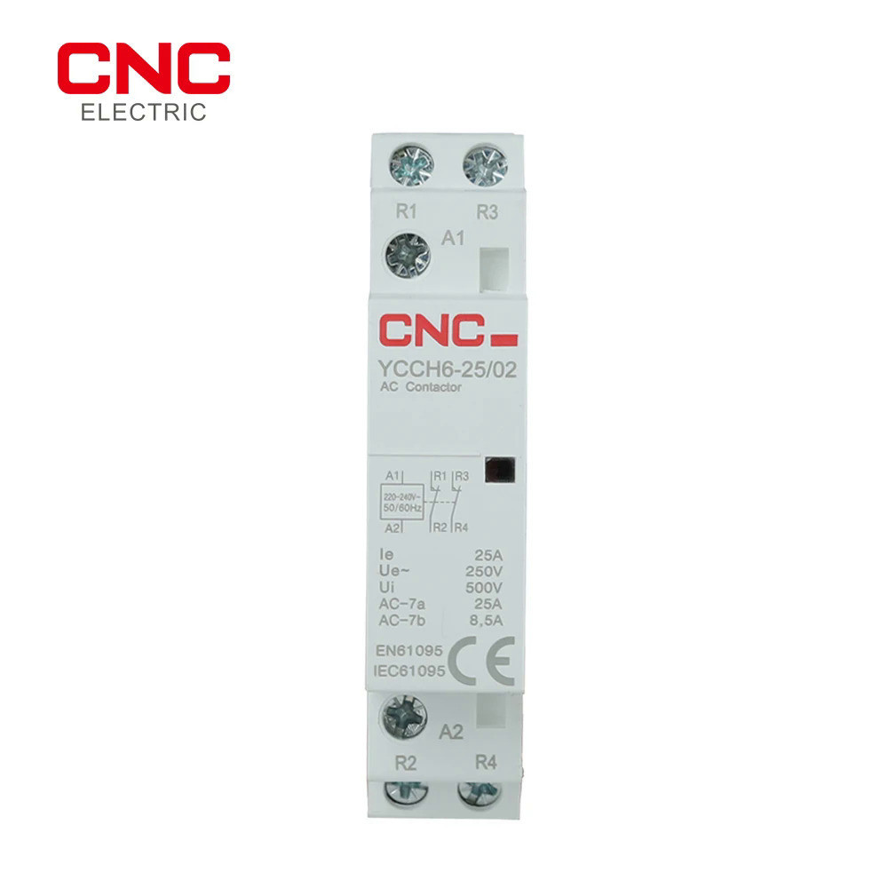 CNC 2P 220/230V Din Rail ติดตั้ง50/60Hz ในครัวเรือน Modular AC คอนแทค25A 1NO 1NC 2NO 2NC สำหรับ Smar