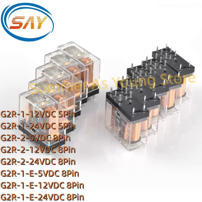 100% ใหม่10PCS รีเลย์ G2R-1-E-12VDC G2R-1-E-24VDC G2R-2 G2R-1 12VDC 1 E 12V 24V 16A