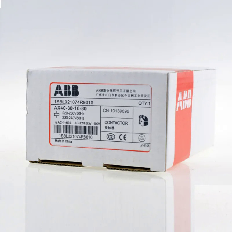 ABB 3-ploe Contactors AX Series 1NC หรือ1NO 50HZ/60HZ 24V ~ 440V 40A AX40-30-10 () AX40-30-01 (1NC)