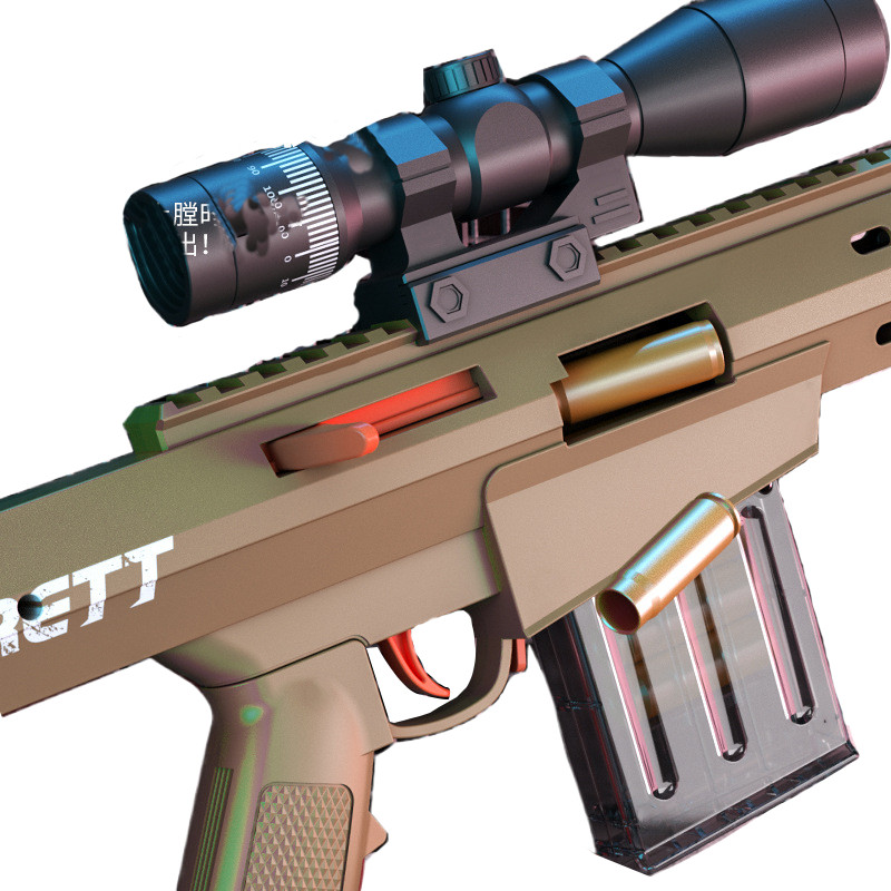Toy Gun Sniper Barret bb gun With Rubber Foam Bullets Guns Boys Soft Bullet Machine Snipers Children compressed air snip
