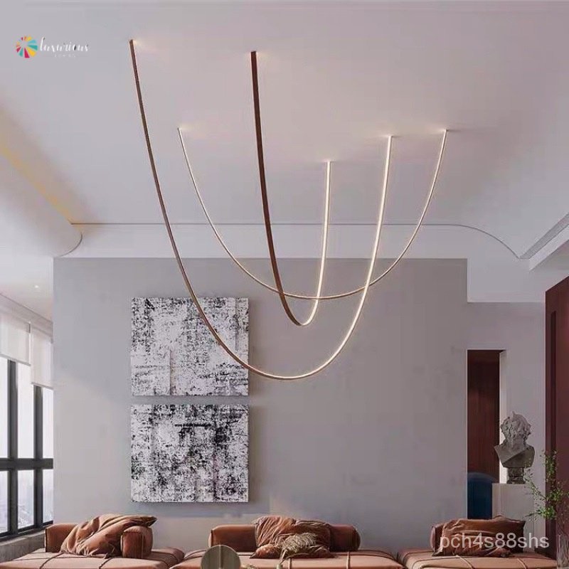 A88M YLห้องรับประทานอาหารห้องรับแขกที่ทันสมัยเรียบง่ายledโคมไฟระย้า Creative Art Hotel Exhibition Ha