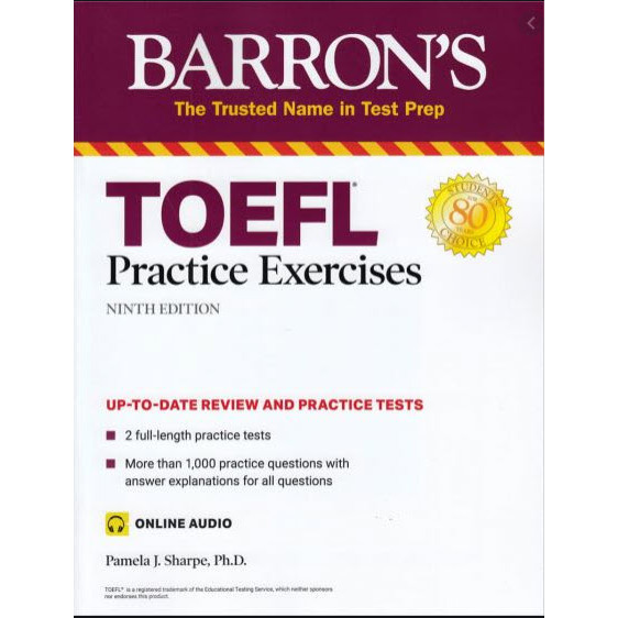 Chulabook|c321|หนังสือ|TOEFL PRACTICE EXERCISES (WITH ONLINE AUDIO) (BARRON'S)