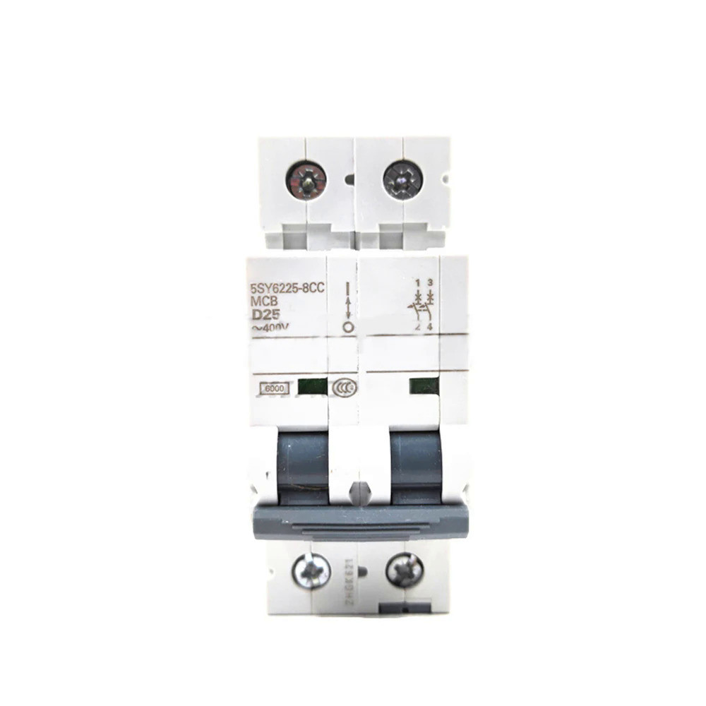 ใหม่สำหรับ Siemens 5SY6225-8CC 2P 25A 400V Guide Rail การติดตั้ง Mini Circuit Breaker