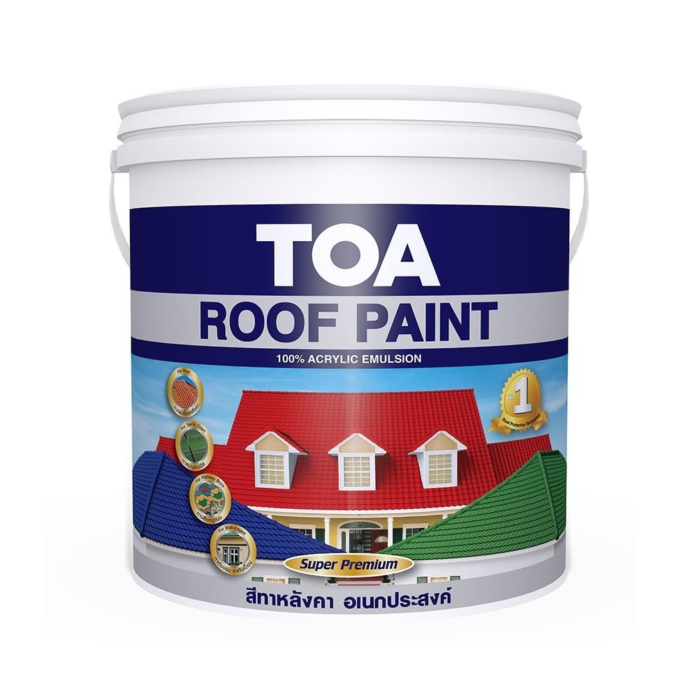 TOA สีทากระเบื้องหลังคา Roof Paint R193 Red (กล)