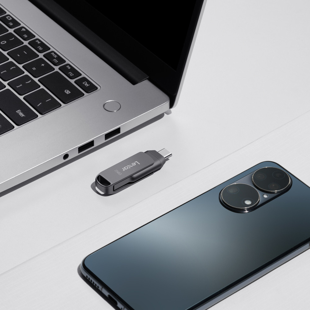 Lexar D400 256GB Dual USB Type-C/A USB 3.1 Flash Drive 2-in-1 (แฟลชไดรฟ์ทูอินวัน) (LJDD4000256G) Metal, Android PC Mac - รูปที่ 3