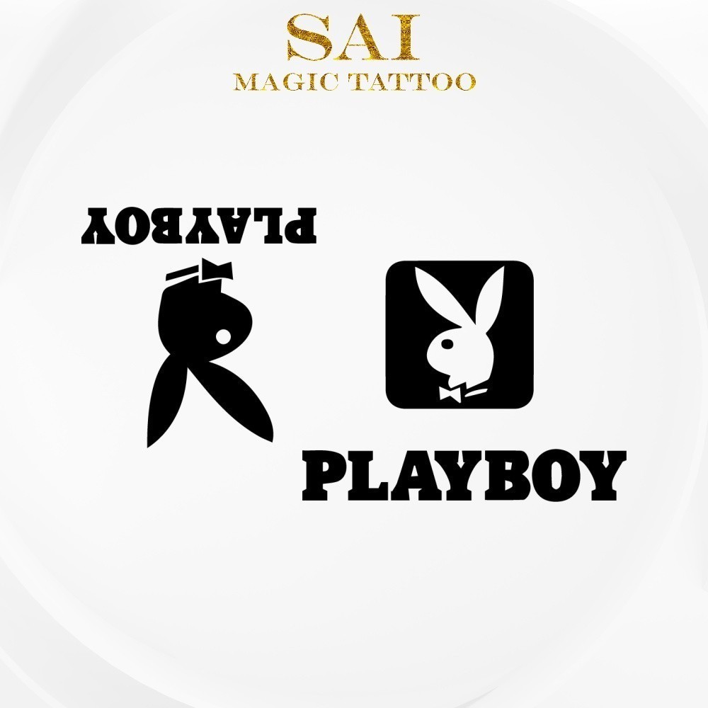แทททู SAI MAGIC TATTOO 10CM×06CM รอยสักอยู่ได้นาน 2 สัปดาห์ รอยสักมายากล แทททูรอยสักกันน้ำ รอยสักชั่วคราว รอยสัก สักแขน สักข้อมือ,น่ารัก มินิมอลลิสต์,เพลย์บอย Playboy กระต่าย 507