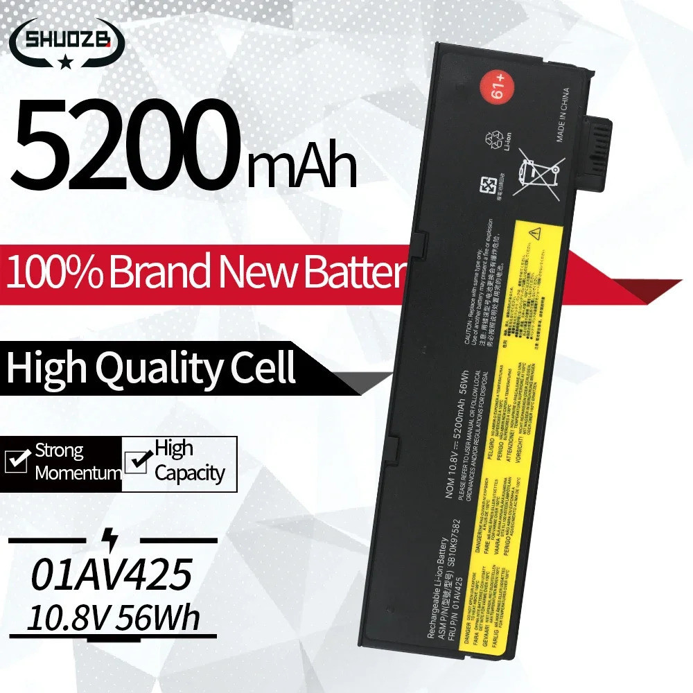 Laptop Battery For Lenovo ThinkPad T470 T480 T570 T580 P51S P52S TP00088A SB10K97584 SB10K97580 01AV