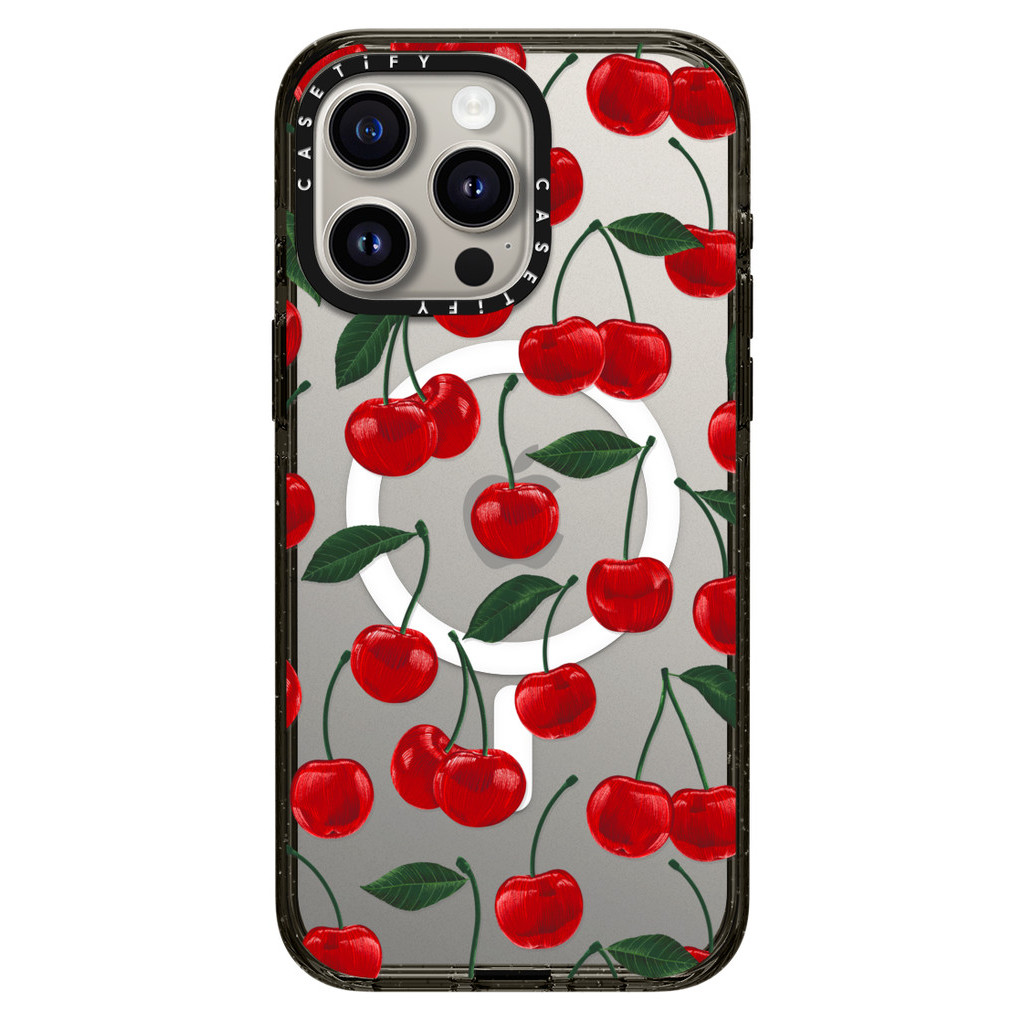 [พร้อมส่ง] CASETiFY | vibrant red cherry pattern