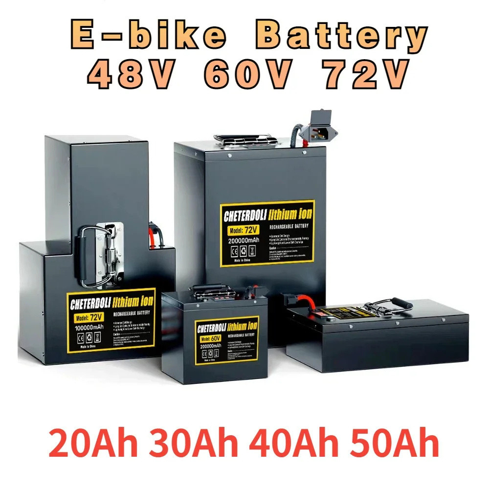 รับประกัน 2 ปีแบตเตอรี่ลิเธียมสำหรับไฟฟ้าจักรยานพร้อมจอแสดงผล LCD 48V 60V 72V 20AH 30Ah 40Ah 50Ah
