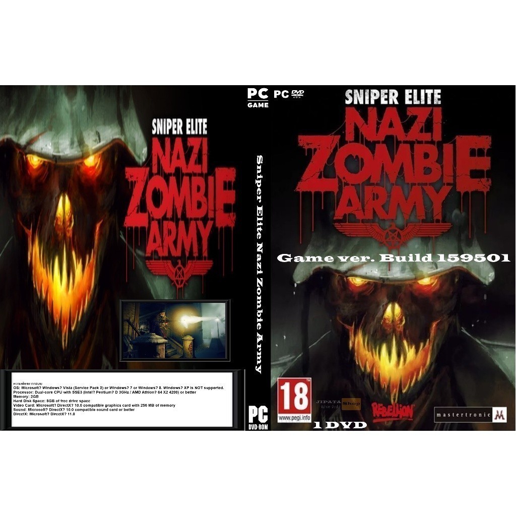 แผ่น Game PC Sniper Elite Nazi Zombie Army (1DVD)