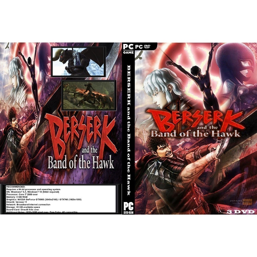 แผ่น Game PC BERSERK and the Band of the Hawk (3DVD)