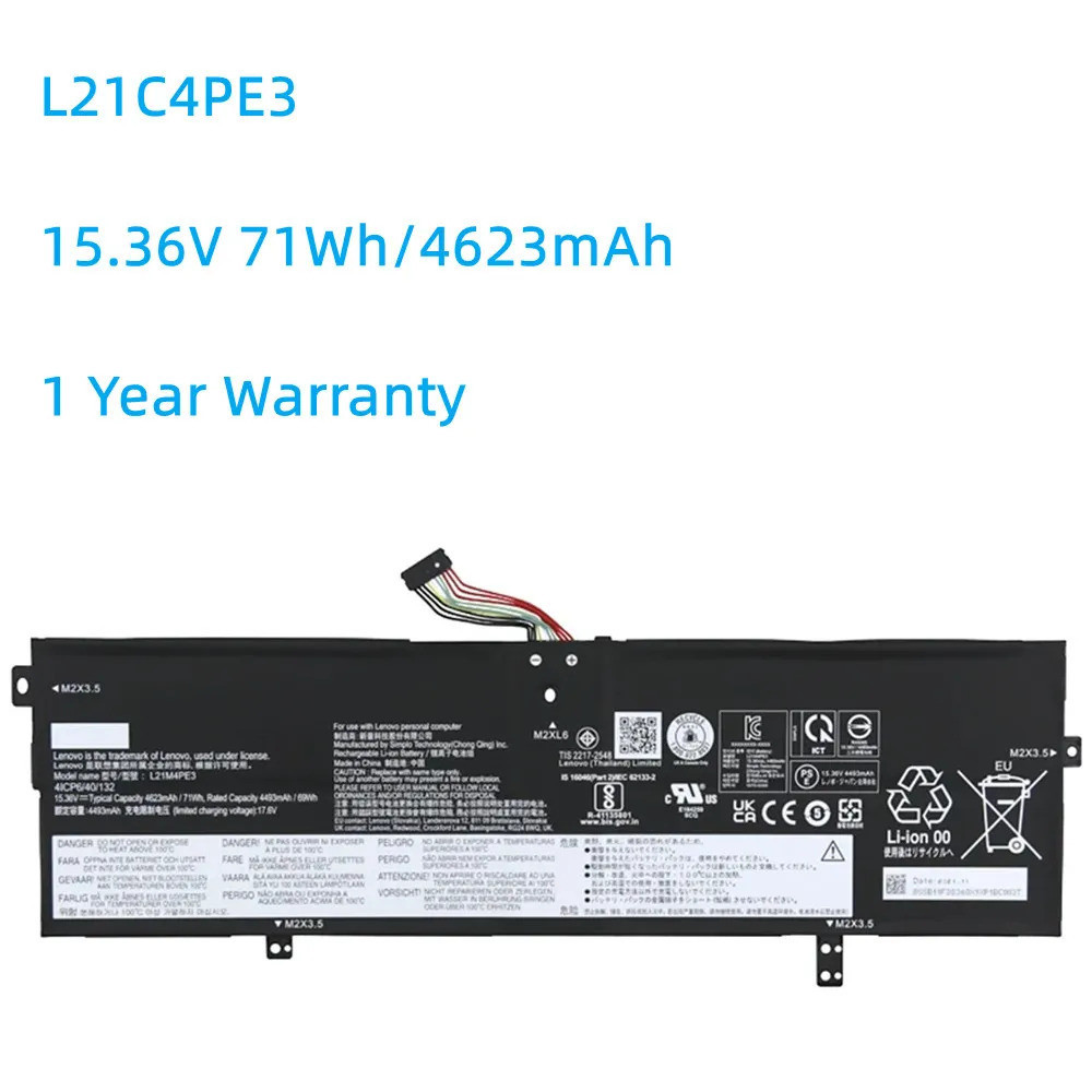 Laptop battery for Lenovo DUET, L21C4PE3, 58 V, 71oh, mAh, l21 d4pe3, l21 l4pe3, L21M4PE3