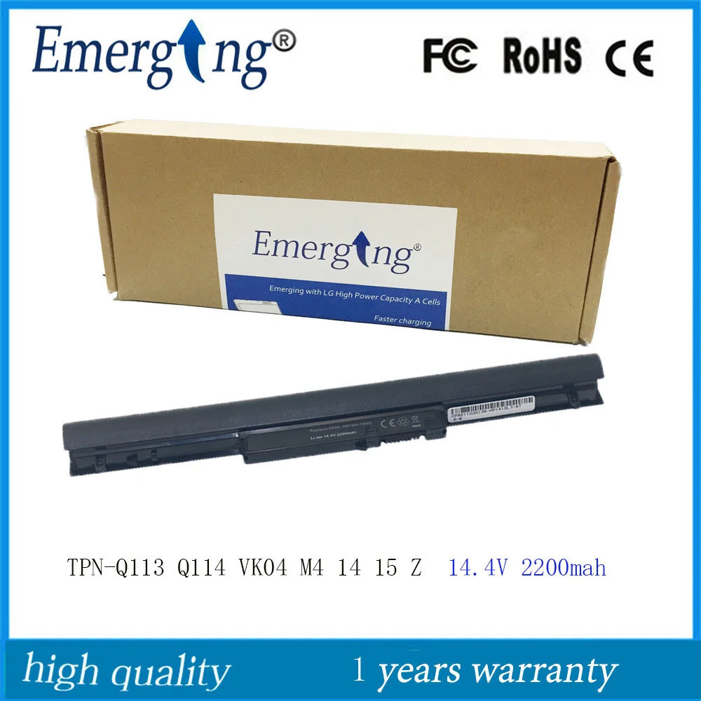 14.4โวลต์2200มิลลิแอมป์ชั่วโมงแบตเตอรี่แล็ปท็อปใหม่สำหรับ HP P Avilion Sleekbook 14 15 VK04 HSTNN-YB