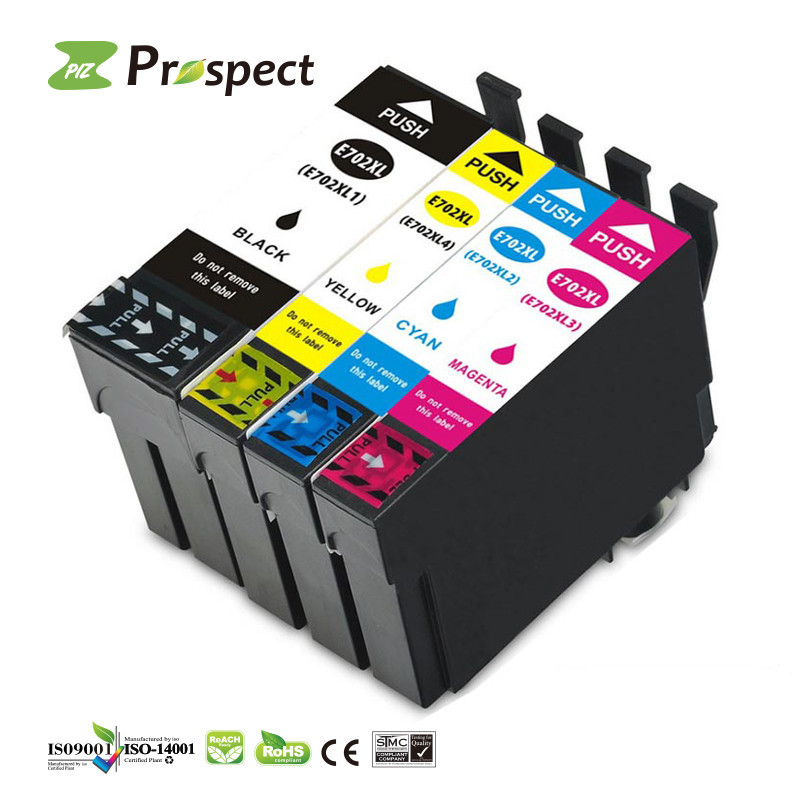 Prospect 702 T702 702XL T702XL Premium Color  Ink Cartridge for Epson Workforce Pro WF-3720 WF-3725 