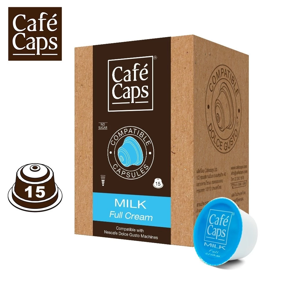 Dolce Gusto Compatible Milk Capsule - Cafecaps (1 Box X 15 Caps) | แคปซูลนม
