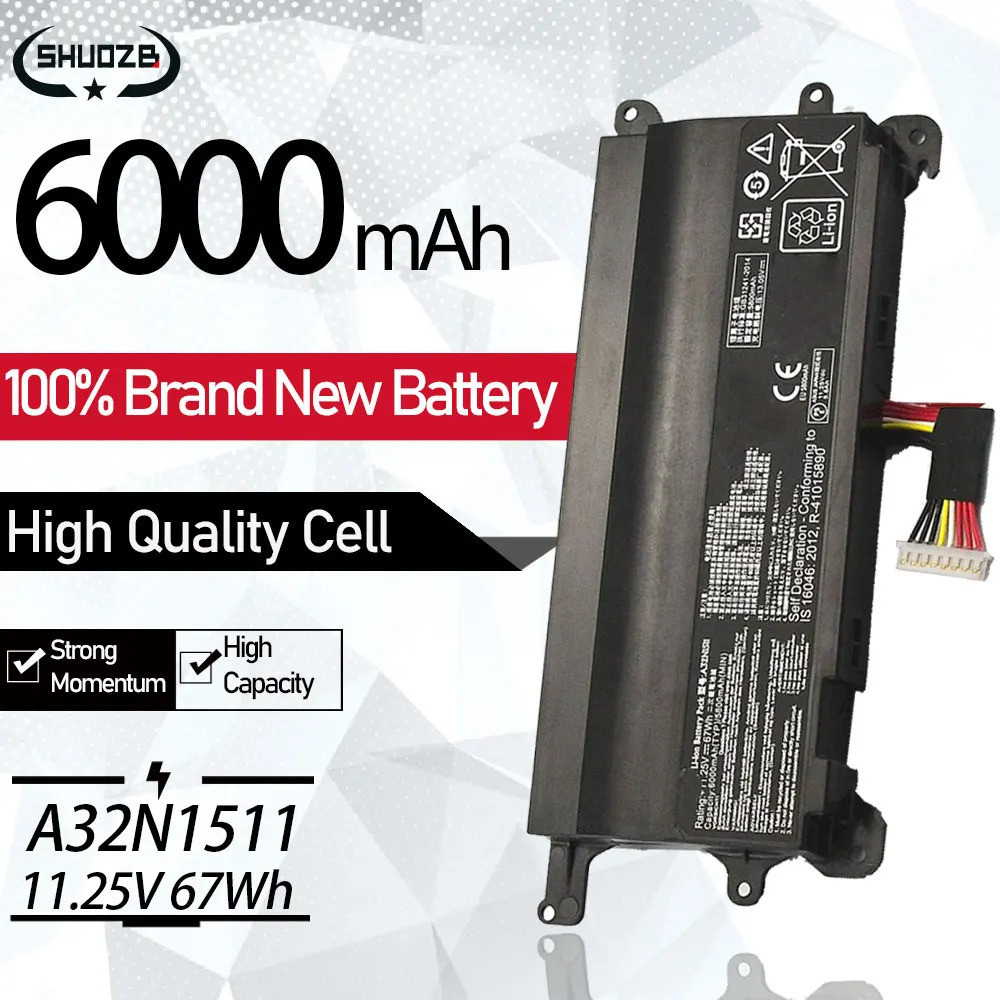 New A32N1511 A32LM9H Laptop Battery for Asus ROG G752 G752V G752VT G752VY G752VL G752VM GFX72 GFX72V