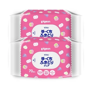 (แพ็คคู่ 2 เพียง 199.-) Pigeon พีเจ้น เบบี้ไวพส์ สูตรแฮนด์แอนด์เม้าท์ 70ชิ้น แพคเดี่ยว/2