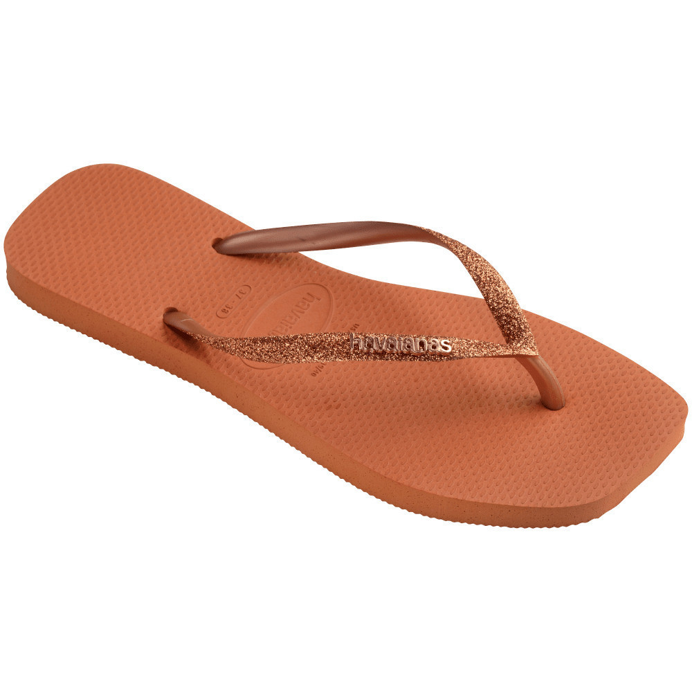 HAVAIANAS รองเท้าแตะผู้หญิง Slim Square Glitter ORANGE 41481024919F_H3ORXX