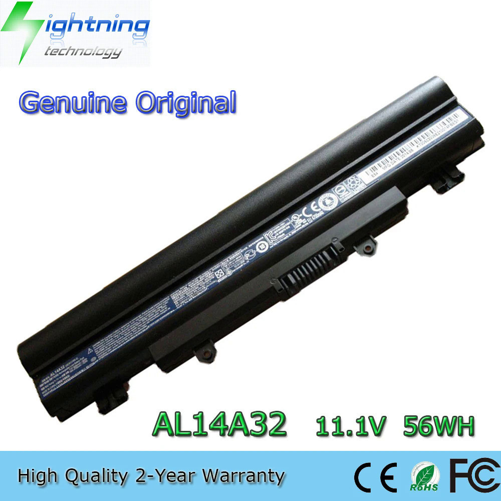 ใหม่ของแท้เดิม AL14A32 11.1โวลต์56Wh แล็ปท็อปแบตเตอรี่สำหรับ Acer Aspire E5-411 E5-421 E5-471 V5-572