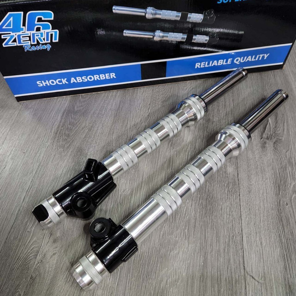 กระบอกโช้ค กลึงลาย สีดำ + แกนตัด2นิ้ว Wave110i / WAVE125ปลาวาฬ