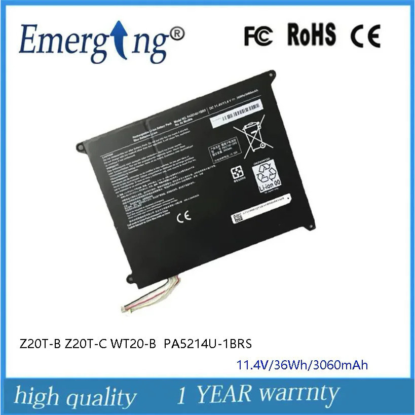 11.4V 36Wh ใหม่ PA5214U-1BRS แบตเตอรี่แล็ปท็อปสำหรับ Toshiba Portege Z20T-B Z20T-C WT20-B Series Not