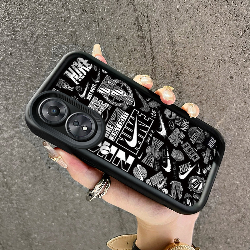 เคสสำหรับ OPPO A78 เคสกระแสแฟชั่นกันกระแทก  Silikon เคสป้องกันกล้องคลุมทั้งหมด