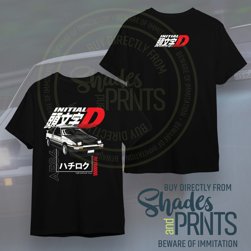 【COD】Initial D Hachi Roku AE86 retro Car Shirt Manga Comics anime Japan Customized Premium Tofu