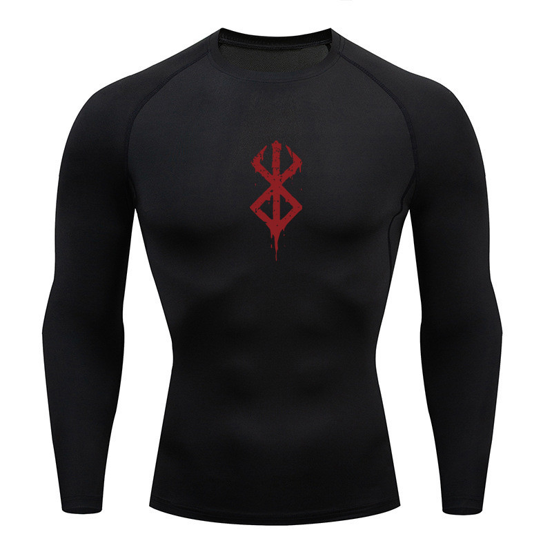 【COD】Men's Compression Shirt Fitness Anime Sport Quick Dry TShirts Athletic Gym Compression Undershi