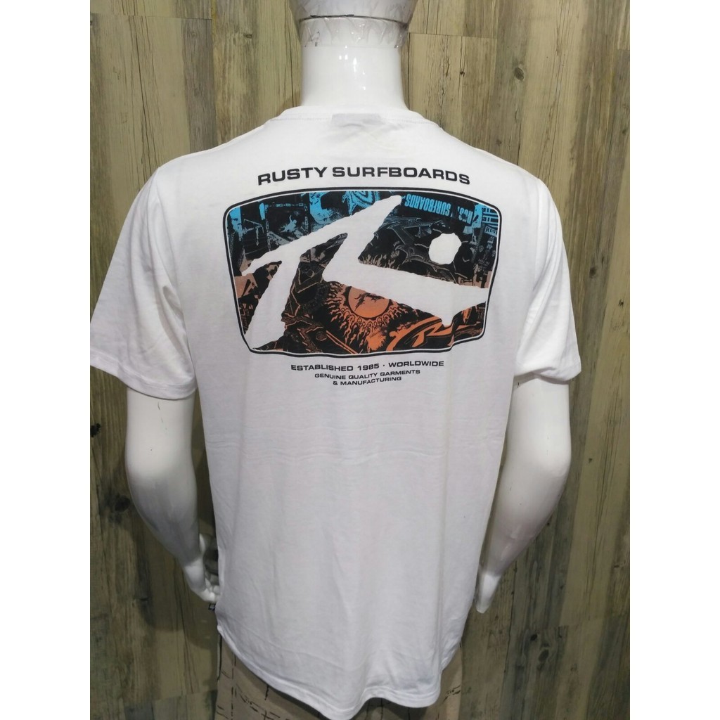 【COD】Rusty Vintage Tees Tshirt Surfboards established 1985 Factory overruns