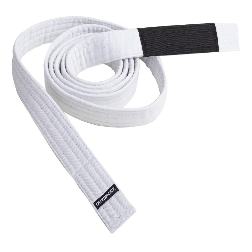 OUTSHOCK - สายคาดเอวบราซิลเลียนยูยิตสึสำหรับเด็กรุ่น 500 (สีขาว) - Kids' Brazilian Jiu-Jitsu Belt 500 - White