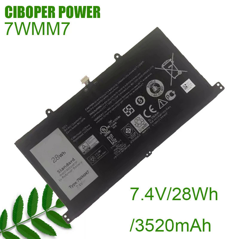 CP แล็ปท็อปแบตเตอรี่7WMM7 7.4โวลต์/3520มิลลิแอมป์ชั่วโมง/28Wh สำหรับ DL011301-PLP22G01 Venue 11 Pro 