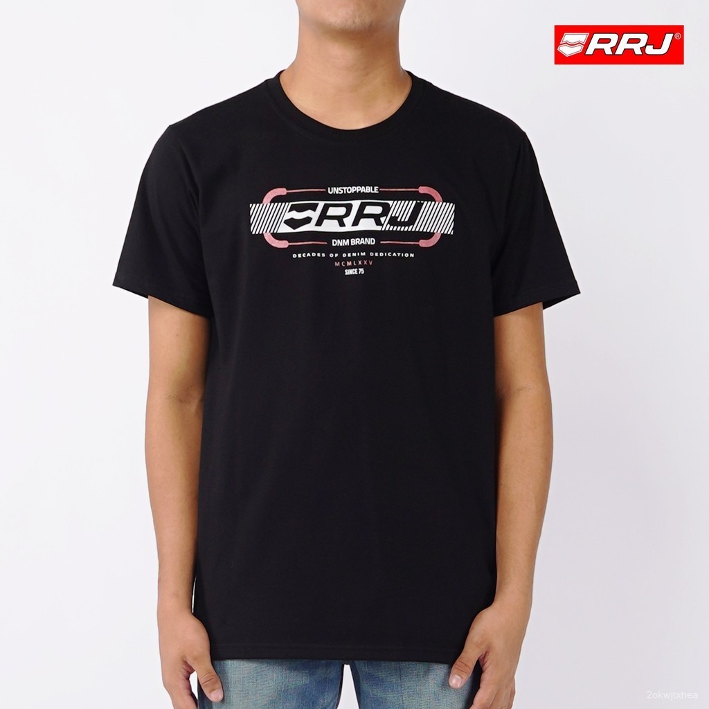 【High quality】RRJ Basic Tees for Men Semi Body Fitting Shirt CVC Jersey Fabric Trendy fashion Casual